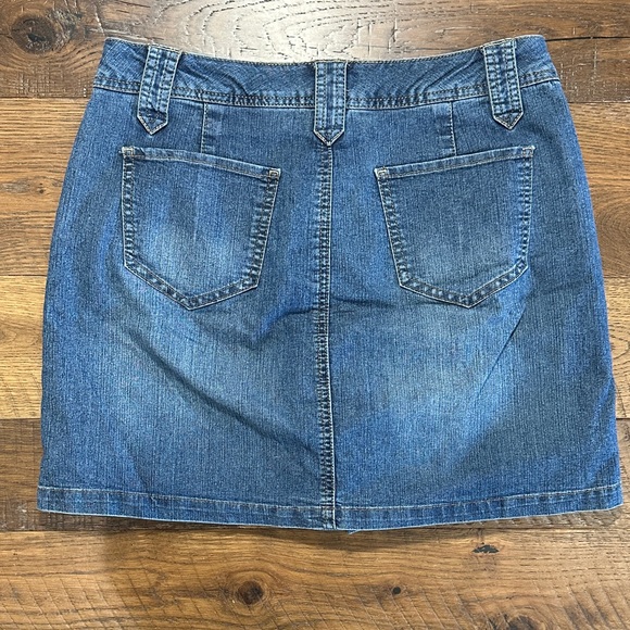 St. John's Bay Indigo Mini Skirt with Shorts - Picture 5 of 6